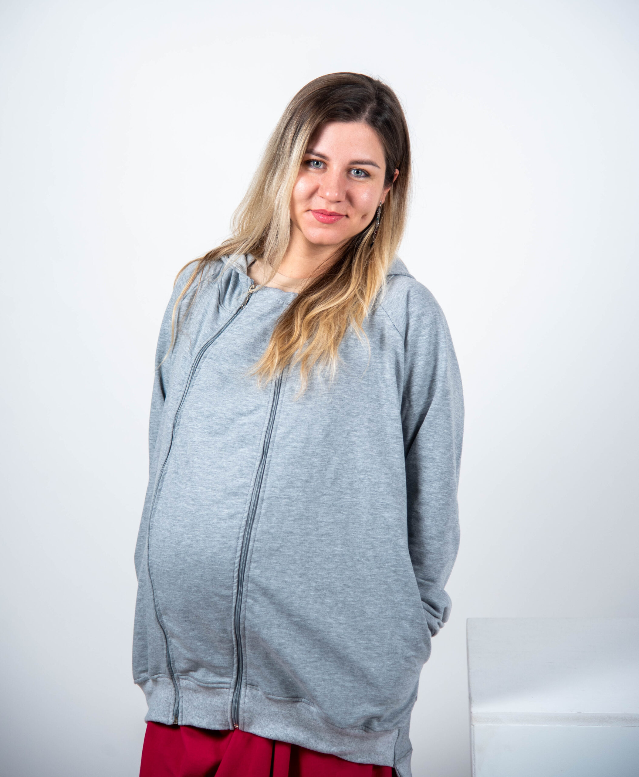 Duks za trudnice i nošenje beba “Mouse Grey”-tanji(proljetni)